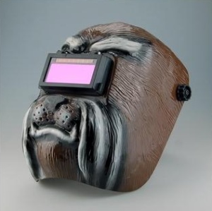 dog welding helmet