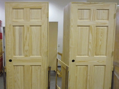 Set of 8 Unfinished Solid Wood Pre-Hung Clear Pine Interior Doors