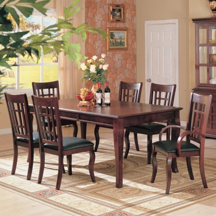 Dark Cherry Finish 7 Piece Dining Set